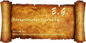 Benyovszky Gizella névjegykártya